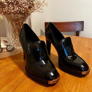 COPY - KARL LAGERFELD Patent High Heeled Virna/F23 Loafers Women's Size 10M